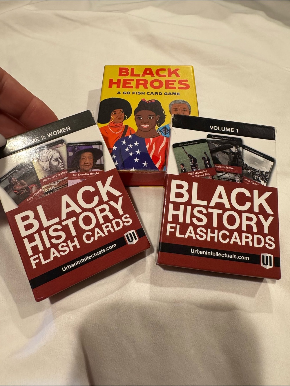 Black History Flashcards & Black Heroes Card Game - Red/Yellow
